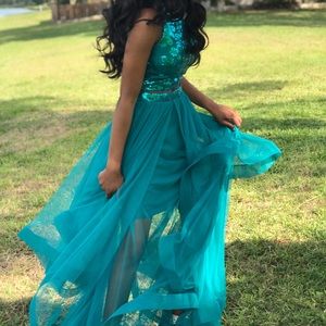 Turquoise prom dress